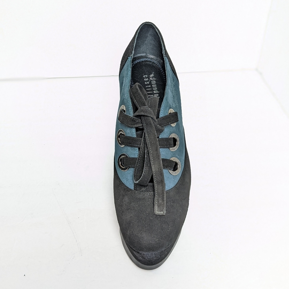 Edmundo Castillo two tone suede wedges - Picture 9 of 16